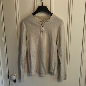 Old Navy Cream Long Sleeve Henley